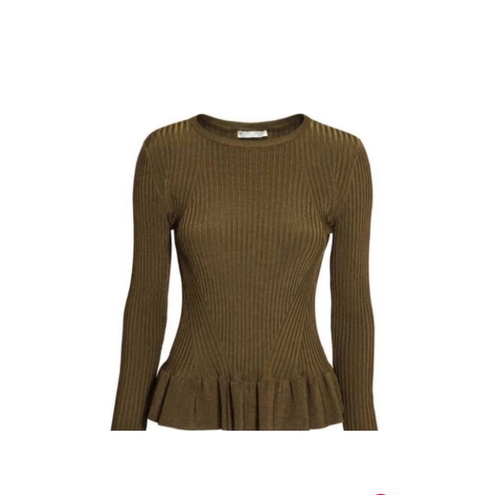 H&M long sleeve peplum top Size S